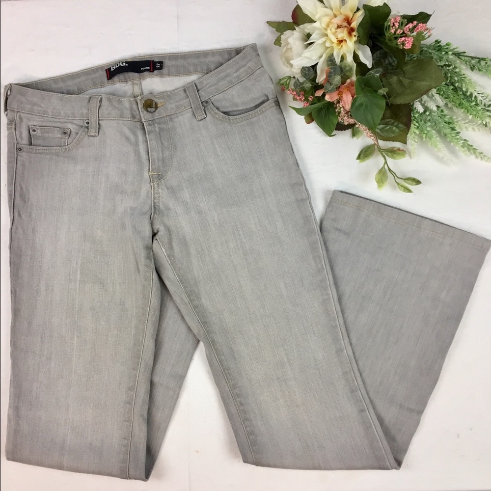 UO BDG Light Grey Denim Flare Jeans sz 27